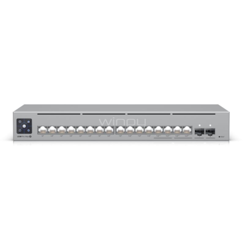 Switch Ubiquiti Pro Max 16 de 16 Puertos (Gigabit, L3, 84Gbps, SFP+)
