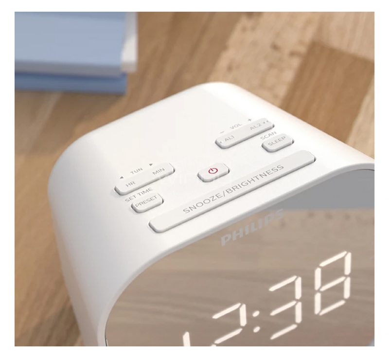 Reloj Despertador Philips TAR4406/37 (Pantalla LED, AM/FM, Alarma Dual)