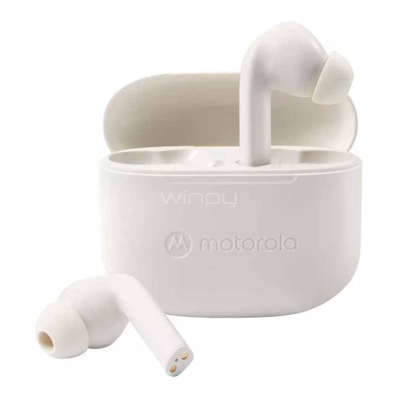 Audífonos Bluetooth Motorola Moto Buds 065 (True Wireless, IPX4, Blanco)