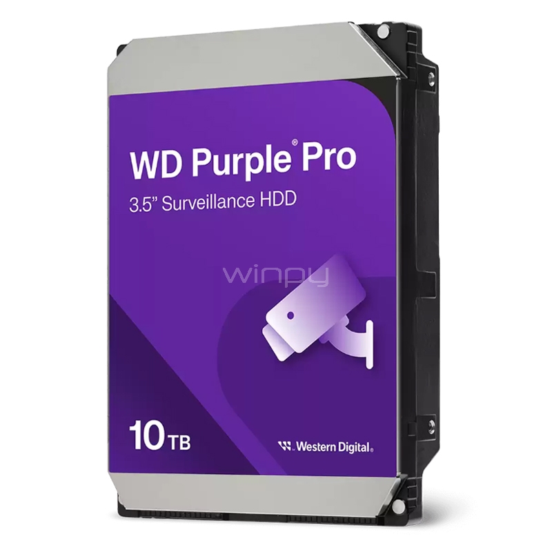 Disco Duro Western Digital Purple Pro de 10TB (3.5“, SATA, 7200 rpm, 512MB de Caché)
