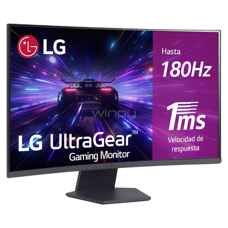 Monitor Gamer LG UltraGear de 32“ Curvo (VA, QHD, 180Hz, 1ms, DP+HDMI, FreeSync, Vesa)