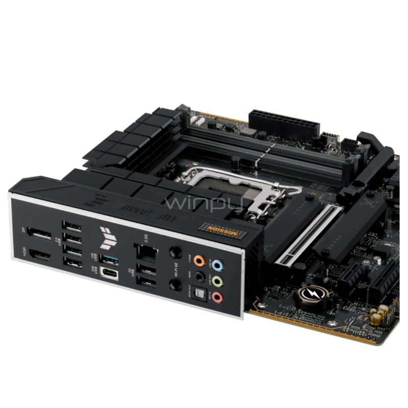 Placa Madre ASUS TUF GAMING B760M-PLUS WIFI II (LGA1700, DDR5 4800/7800MHz, M.2 x3, MicroATX)