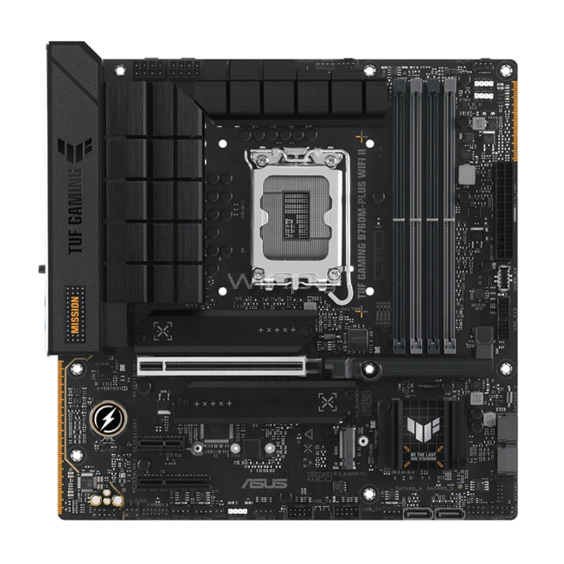 Placa Madre ASUS TUF GAMING B760M-PLUS WIFI II (LGA1700, DDR5 4800/7800MHz, M.2 x3, MicroATX)