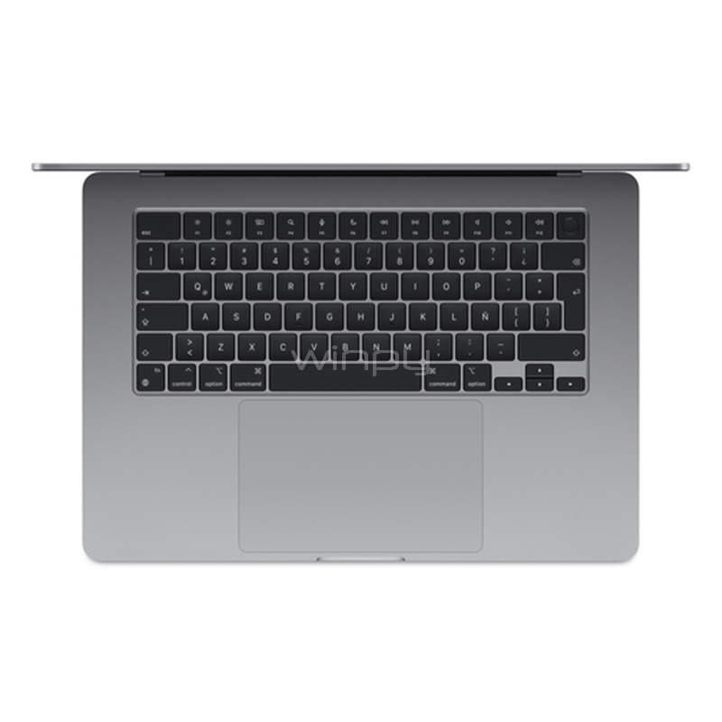 Apple MacBook Air de 15.3“ (Chip M3, 16GB RAM, 256GB SSD, Principios 2024, Space Gray)