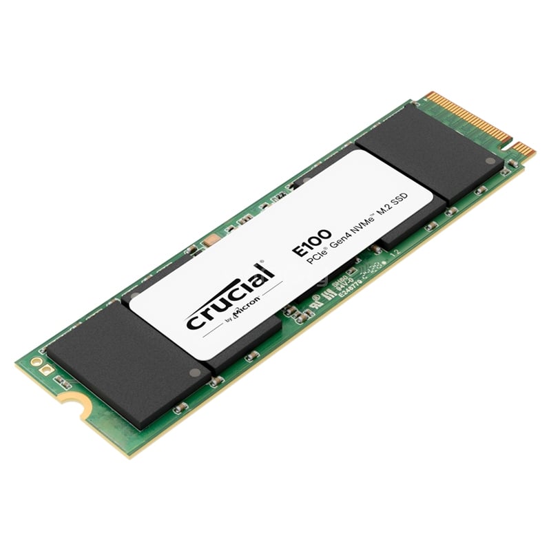 Unidad de Estado Sólido Crucial E100 de 480GB (PCIe Gen4, NVMe M.2, Hasta 5000MB/s)
