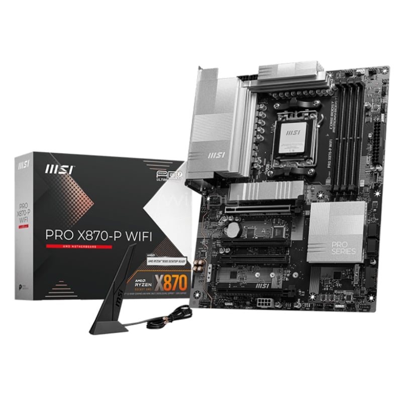 Placa Madre MSI PRO X870-P WIFI (AM5, DDR5 4800/8200+MHz, M.2 x3, ATX)
