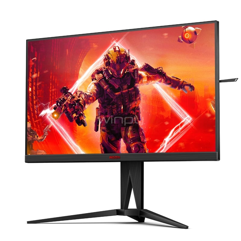 Monitor Gamer AOC AGON AG275QXE de 27“ (IPS, QHD, 170Hz, 1ms, DP+HDMI, HDR 400, FreeSync/G-SYNC, Vesa)