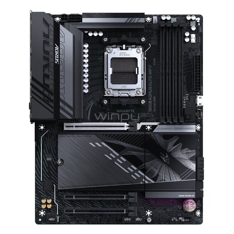 Placa Madre Gigabyte B850 AORUS ELITE WIFI7 (AM5, DDR5 4400/8200MHz, M.2 x3, ATX)