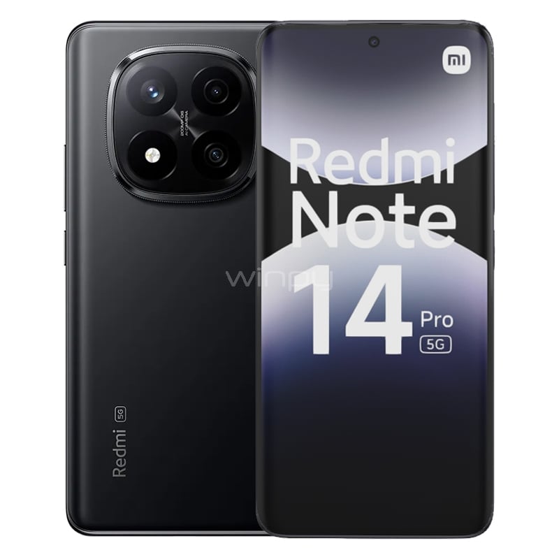 Celular Xiaomi Redmi Note 14 Pro Plus 5G de 6.67“ (Snapdragon 7s, 8GB RAM, 256GB Internos, Midnight Black)