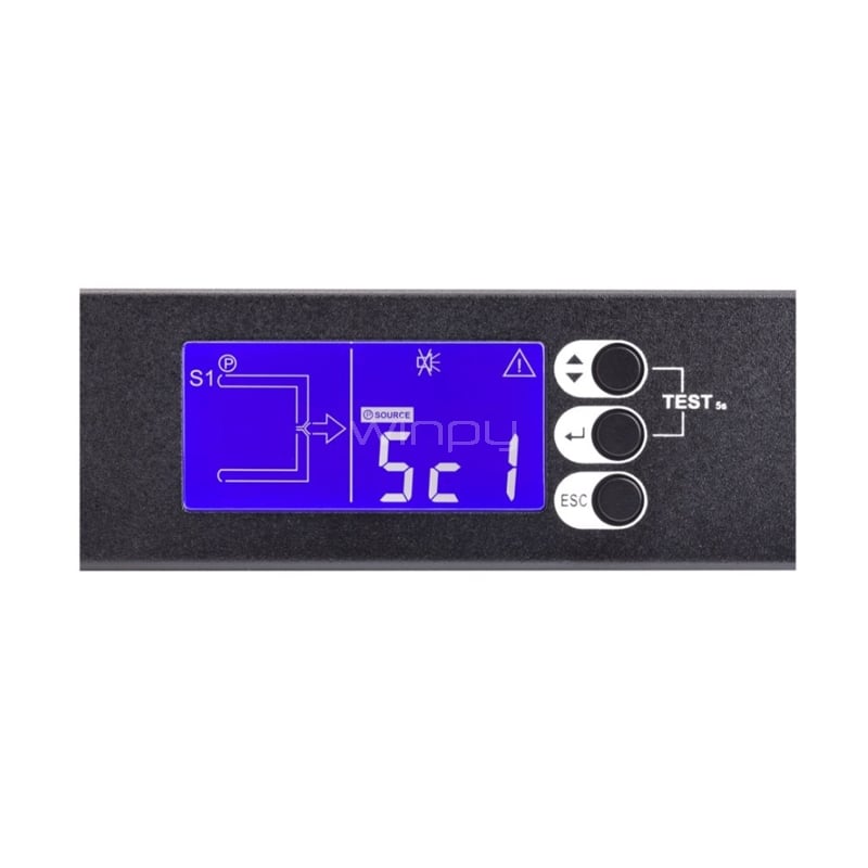 PDU Eaton EATS16 Monofásico de 3.8 kW (1 salida C19, 8 salidas C13, Rack 1U)