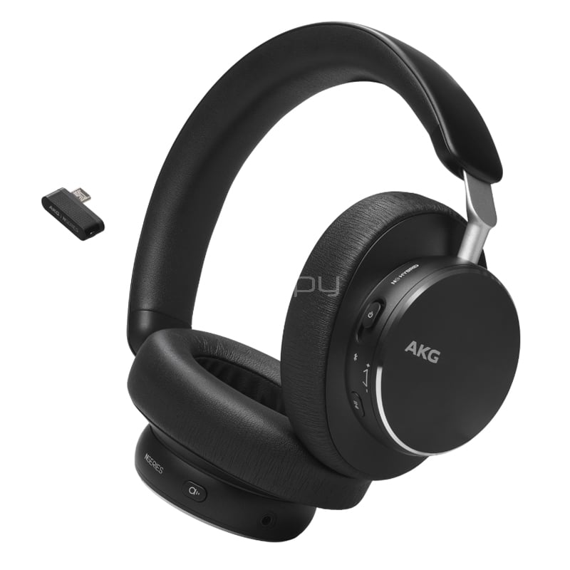 Audífonos Bluetooth AKG N9 Hybrid (Dongle USB-C, Sonido Hi-Res, Negro)