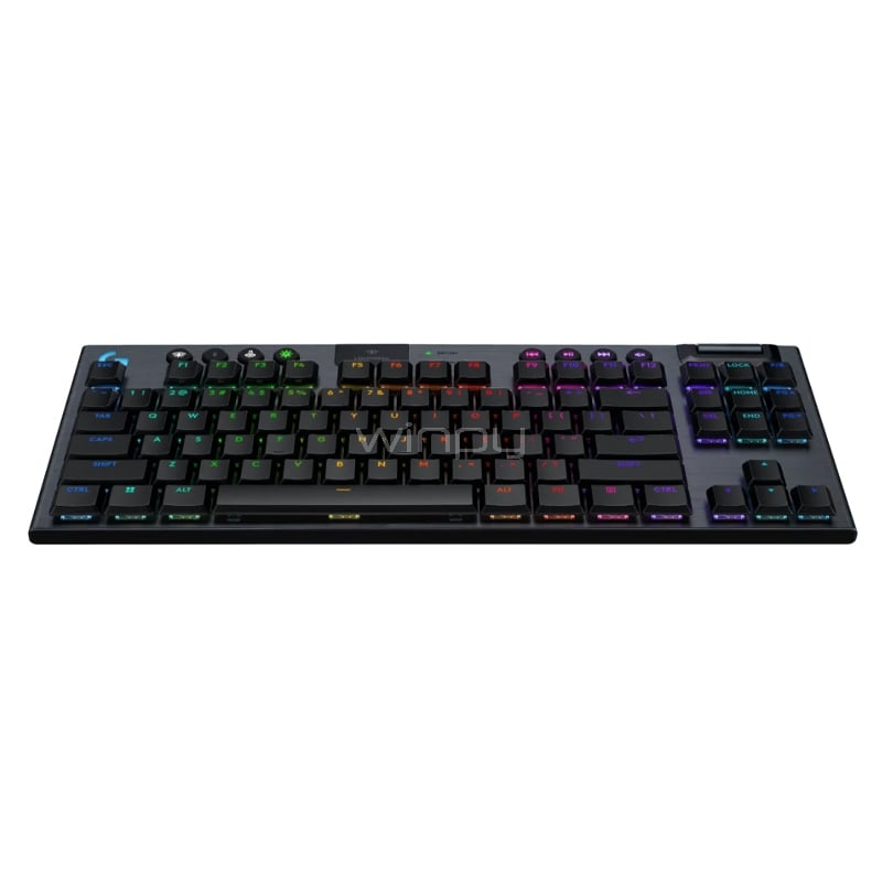 Teclado Mecánico Logitech G915 X LIGHTSPEED TKL (Bluetooth/USB, Switch GL Táctil, Inglés, Negro)