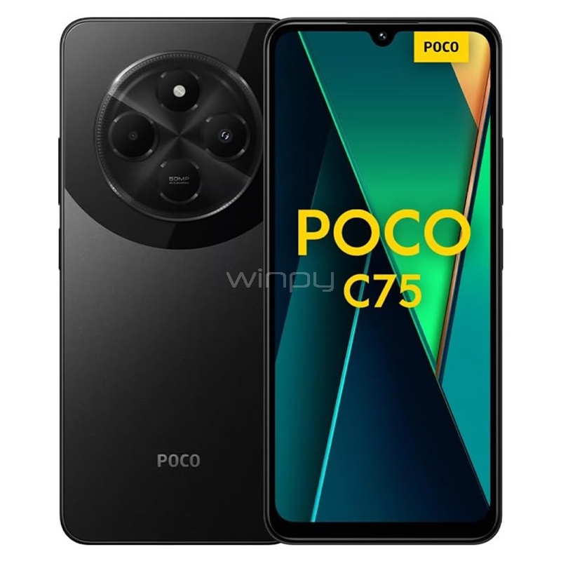 Celular Xiaomi POCO C75 EU de 6.8“ (OctaCore, 6GB RAM, 128GB Internos, Negro)