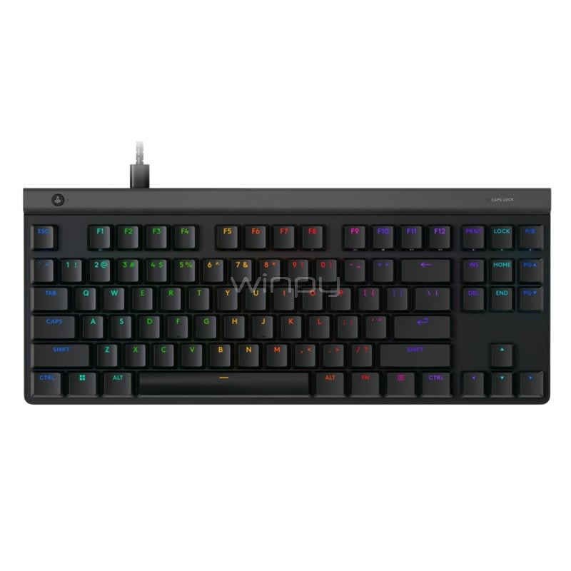 Teclado Mecánico Logitech G515 TKL (Switch GL Tactil, RGB, Inglés, Negro)