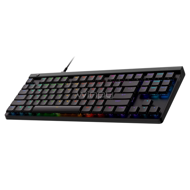 Teclado Mecánico Logitech G515 TKL (Switch GL Tactil, RGB, Inglés, Negro)