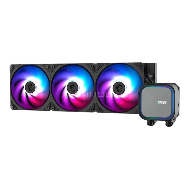 Refrigeración Líquida MSI MAG CORELIQUID A13 360 (LGA1851/AM5, 120mm x3, 3800rpm, Negro)