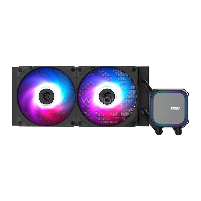 Refrigeración Líquida MSI MAG CORELIQUID A13 240 (LGA1851/AM5, 120mm x2, 3100rpm, Negro)