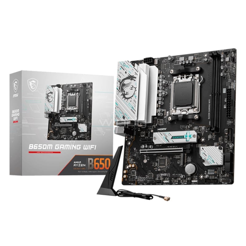 Placa Madre MSI B650M GAMING WIFI (AM5, DDR5 4800/7800+MHz, M.2 x2, Micro ATX)