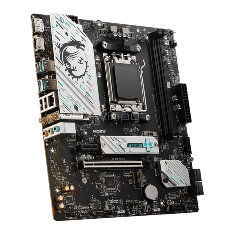 Placa Madre MSI B650M GAMING WIFI (AM5, DDR5 4800/7800+MHz, M.2 x2, Micro ATX)