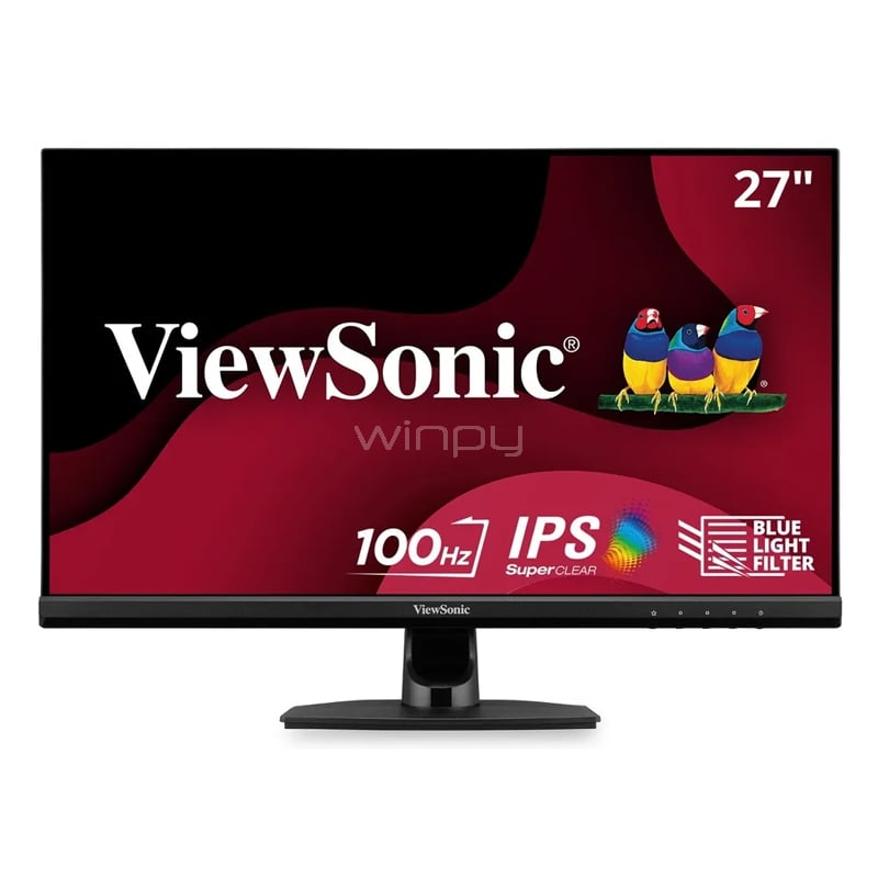 Monitor ViewSonic VA2714-H de 27“ (IPS, Full HD, 100Hz, 1ms, HDMI+VGA, FreeSync, Vesa)