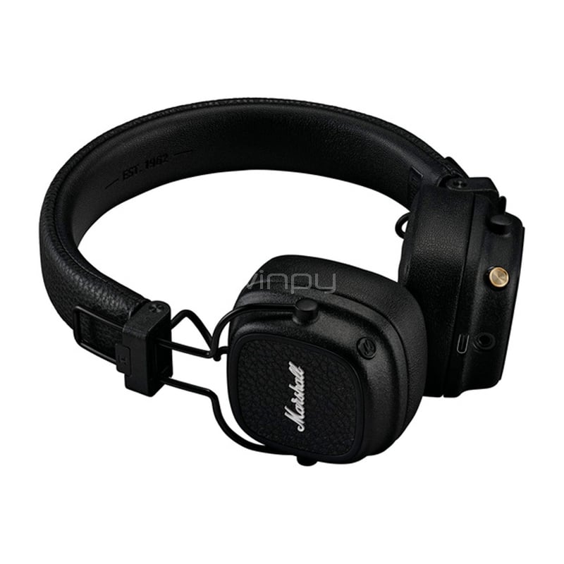 Audífonos Inalámbricos Marshall Major V (Bluetooth/3.5mm, Botón M, Negro)