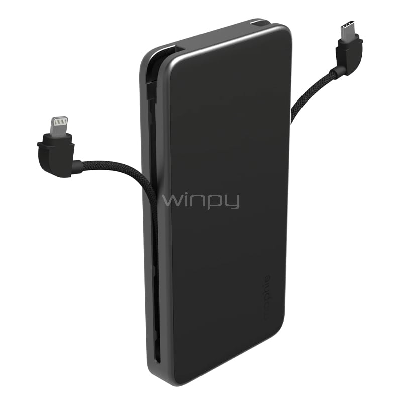 Batería Externa Mophie Powerstation Plus de 10.000 mAh (USB-C/Lightning, Negro)