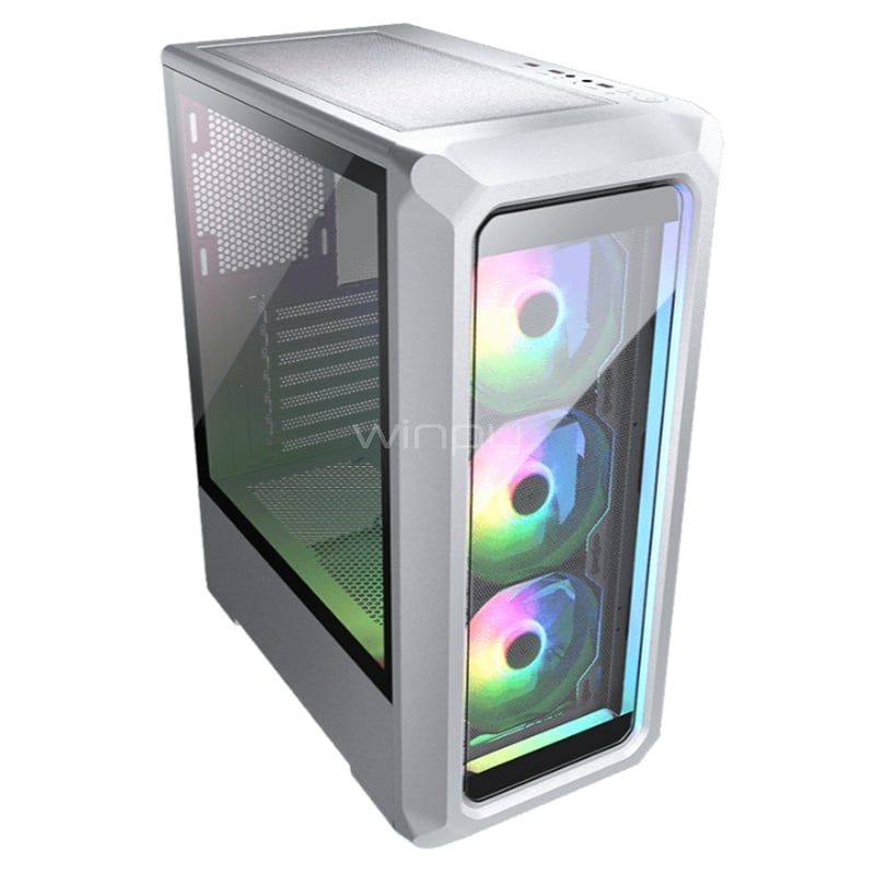 Gabinete Gamer Cougar Archon 2 RGB (ATX, Vidrio Templado, 3 Ventiladores ARGB, Blanco)