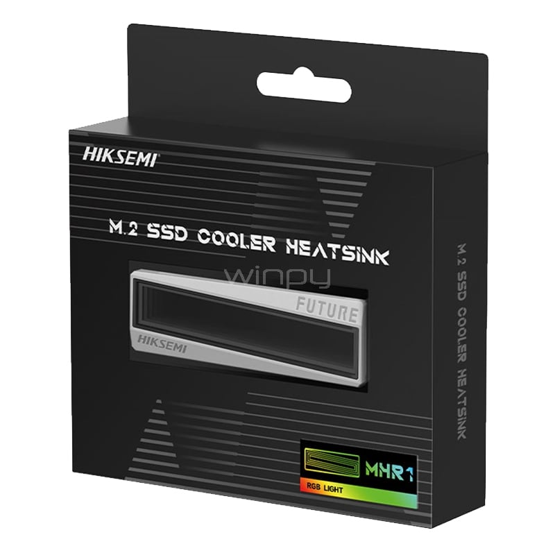 Disipador Térmico Hiksemi FUTURE para SSD (RGB, Espejo Infinito, Blanco)
