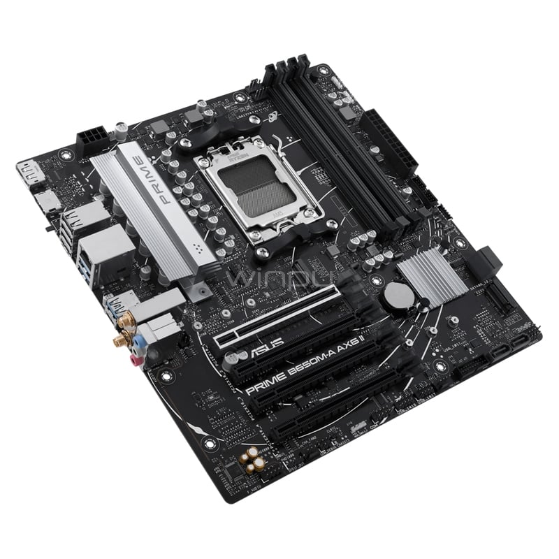 Placa Madre ASUS PRIME B650M-A AX6 II (AM5, DDR5 4800/7600+MHz, M.2 x3, Micro ATX)