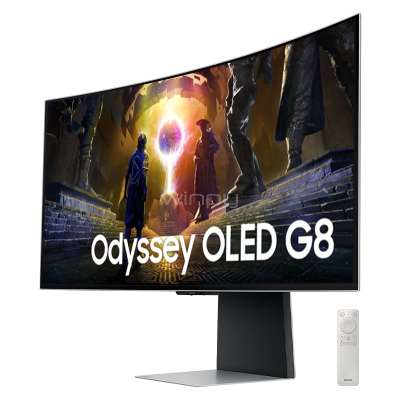 Monitor Gamer Samsung Odyssey G8 de 34“ Curvo (OLED, WQHD, 175Hz, 0.03ms, DP+HDMI, FreeSync/G-Sync)