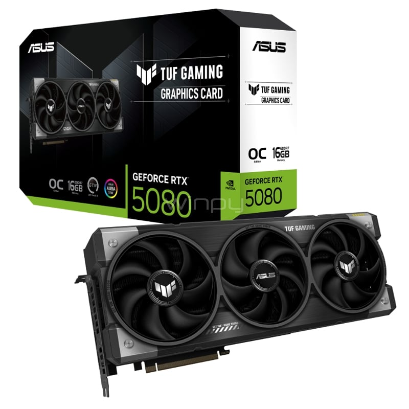 Tarjeta gráfica ASUS TUF Gaming GeForce RTX 5080 OC Edition 16GB GDDR7