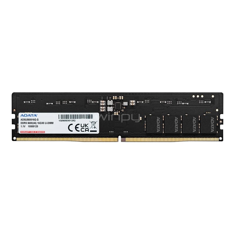 Memoria RAM ADATA de 16GB (DDR5, 5600MHz, CL46, DIMM)