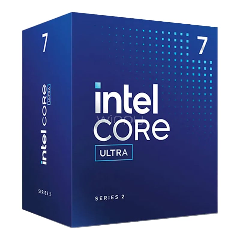 Procesador Intel Core Ultra 7 265 (LGA1851, 8 P-cores, 12 E-cores, 3.0/5.5GHz, 30MB Cache)