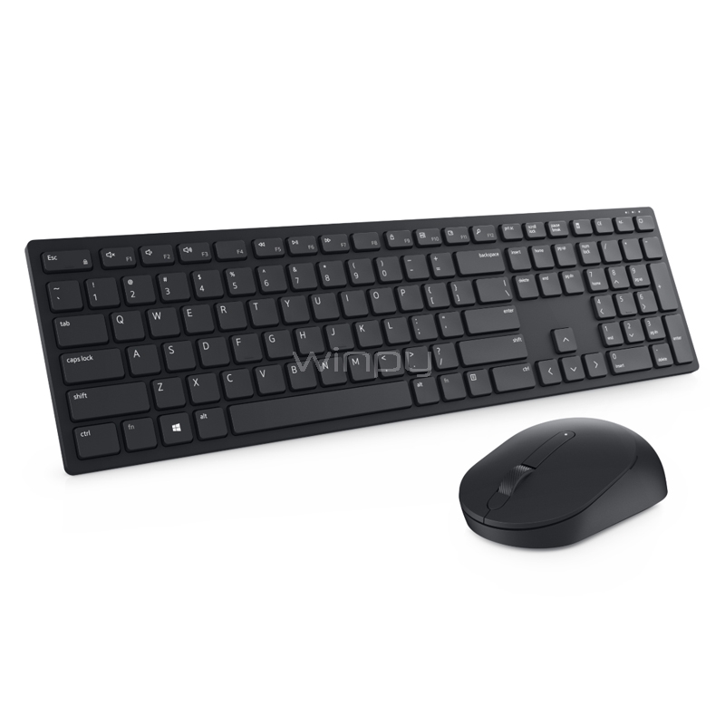 Kit de Teclado + Mouse Dell Pro Inalámbricos (Dongle USB, Español, Negro)