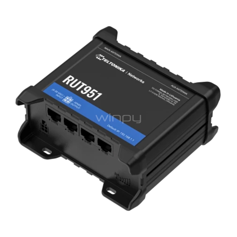 Router Celular Industrial Teltonika RUT951 (4G LTE/Wi-Fi/Ethernet, Doble SIM, Conmutación automática WAN)