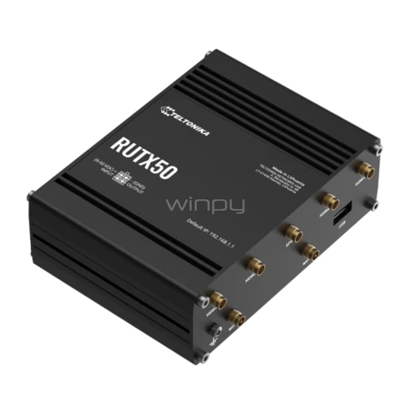Router Celular Industrial Teltonika RUTX50 5G (hasta 3.3Gbps, Doble SIM, Arquitecturas SA/ SNA, Wi-Fi)