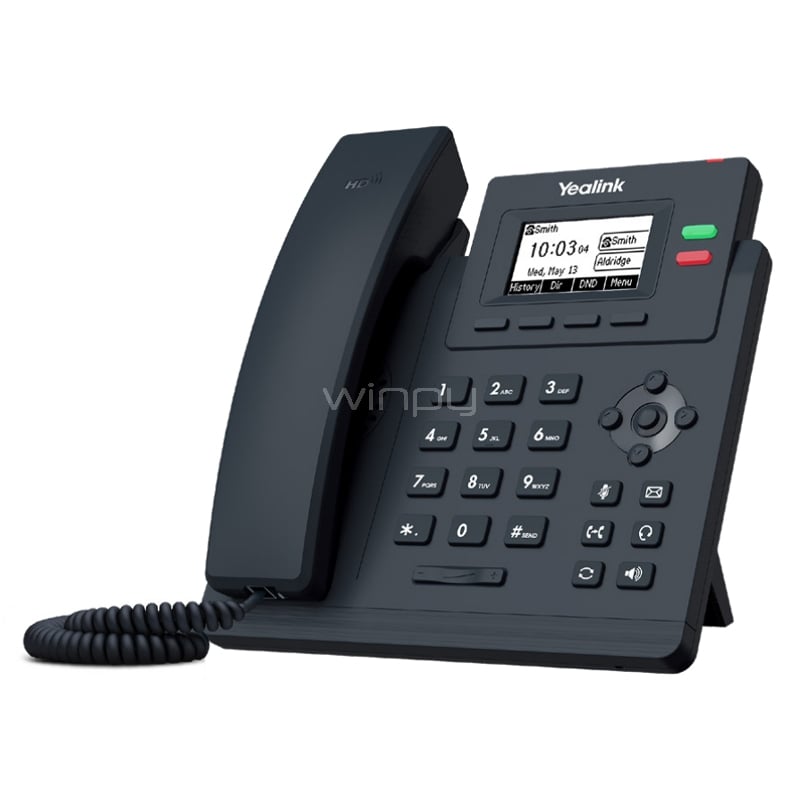 Teléfono IP Yealink SIP-T31W (Audio HD, 2 cuentas SIP, Wi-Fi 2.4G/5G, POE)