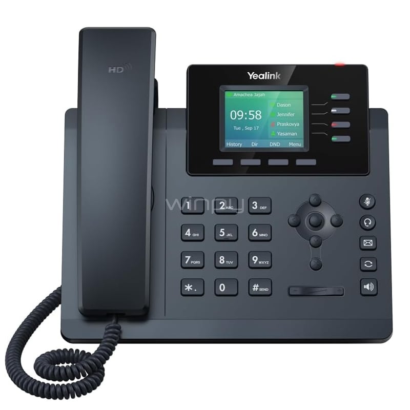 Teléfono IP Yealink SIP-T34W (Pantalla Color, Voz HD, POE, USB 2.0, Wi-Fi 2.4G/5G)