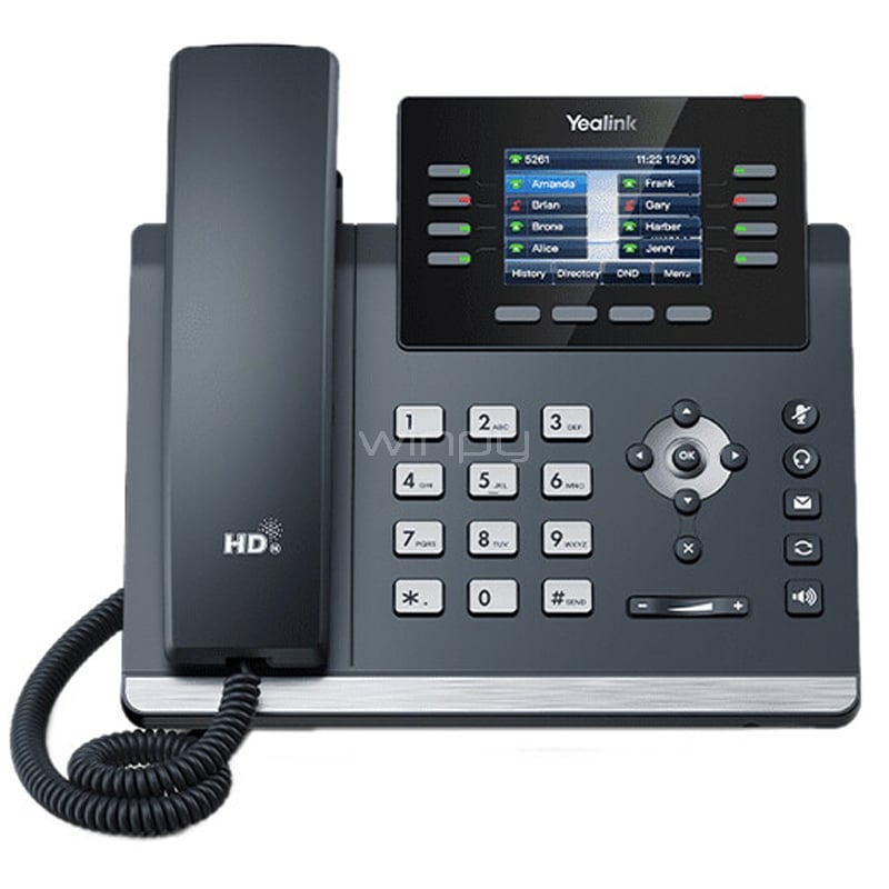 Teléfono IP Yealink SIP-T44W (Pantalla Color 2.8“, Audio HD, 2 cuentas SIP, Bluetooth/Wi-Fi)