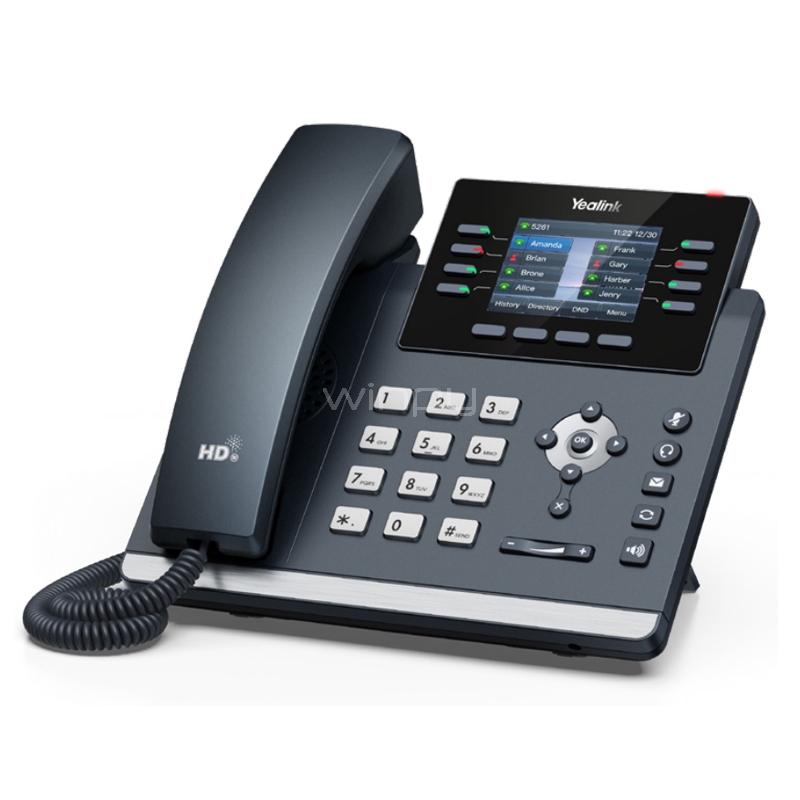 Teléfono IP Yealink SIP-T44W (Pantalla Color 2.8“, Audio HD, 2 cuentas SIP, Bluetooth/Wi-Fi)