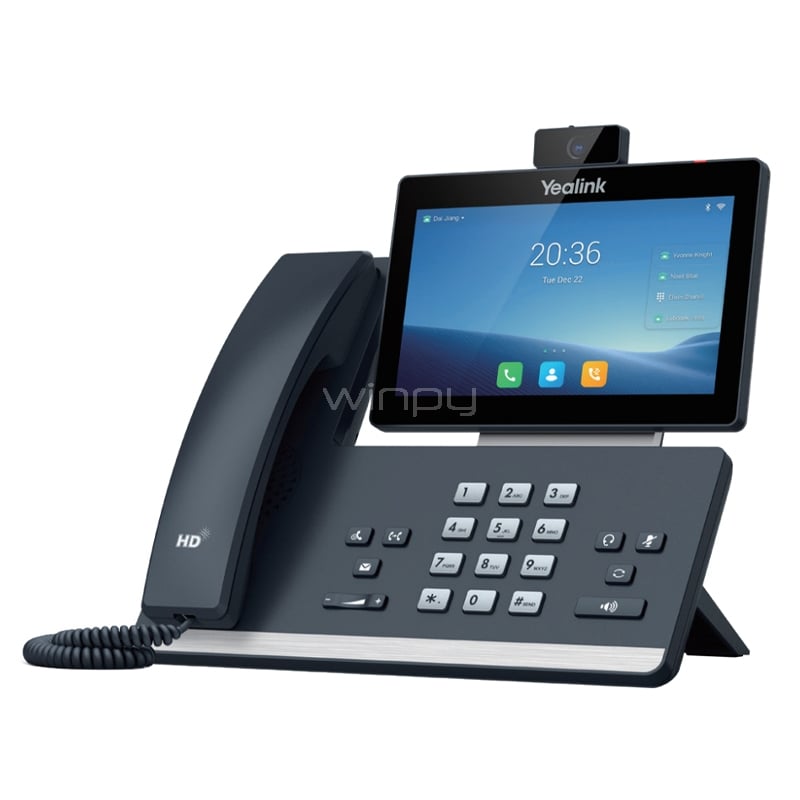 Teléfono IP Yealink SIP-T58W con Cámara HD (Pantalla Táctil de 7“, Audio HD, 16 cuentas SIP, Bluetooth/ Wi-Fi)