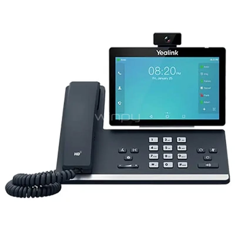 Teléfono IP Yealink SIP-T58W con Cámara HD (Pantalla Táctil de 7“, Audio HD, 16 cuentas SIP, Bluetooth/ Wi-Fi)