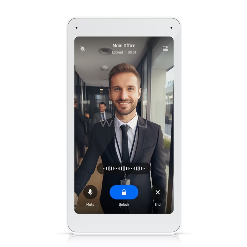 Pantalla de Puerta Ubiquiti de 5“ para Intercom Reader Pro (Acceso Remoto, Micrófono y Altavoz)