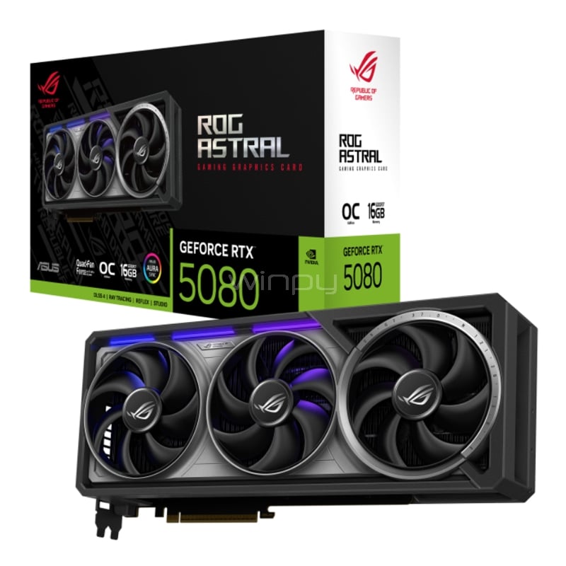 Tarjeta gráfica ASUS ROG Astral GeForce RTX  5080 OC de 16GB GDDR7