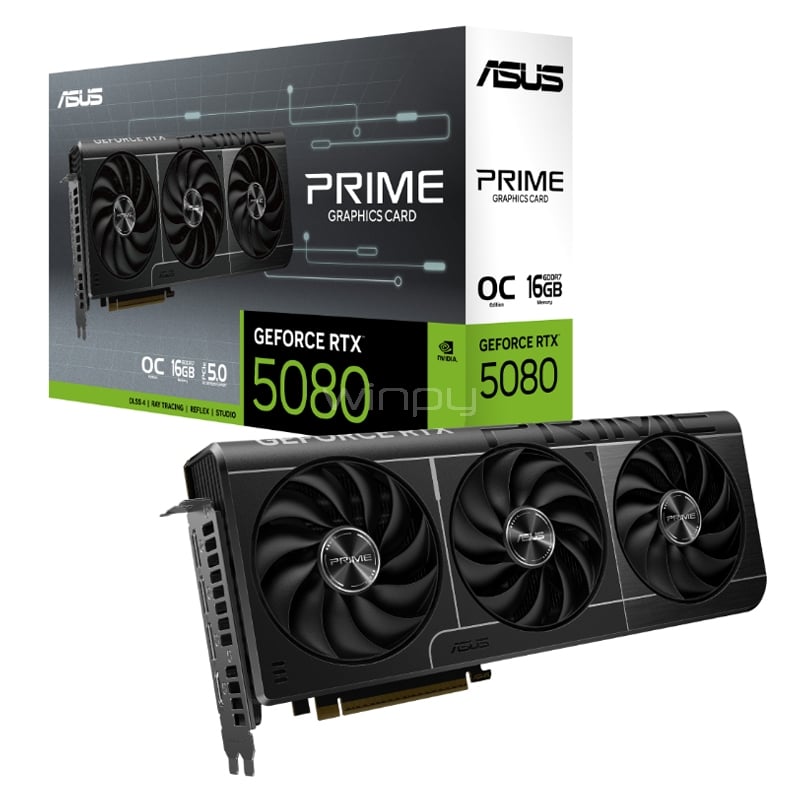 Tarjeta gráfica ASUS Prime GeForce RTX 5080 OC de 16GB GDDR7