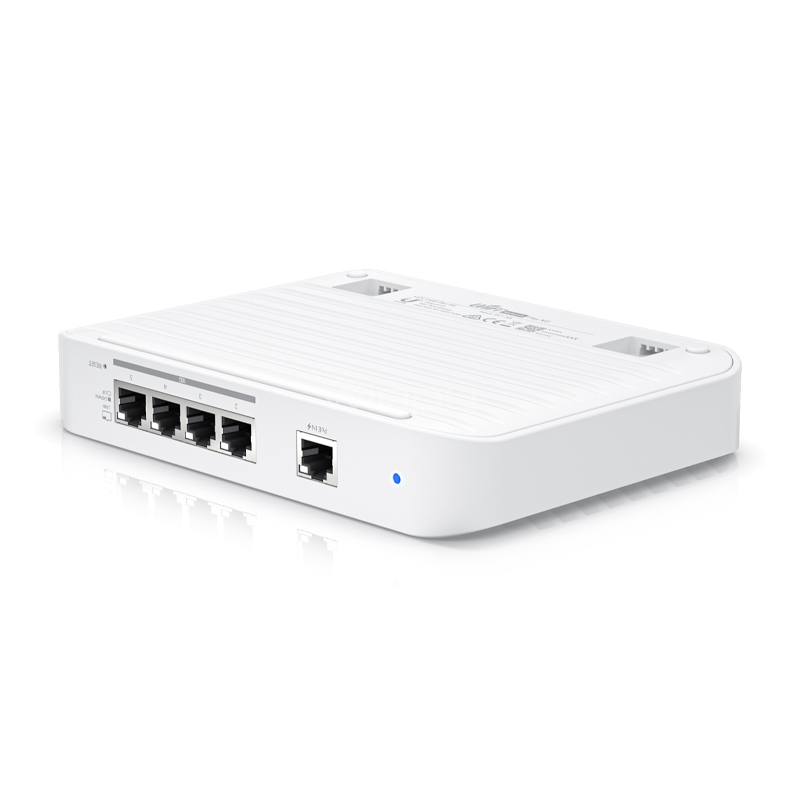 Switch Ubiquiti UniFi Flex XG de 4 Puertos (Gigabit, L2, 82 Gbps, PoE 25W)