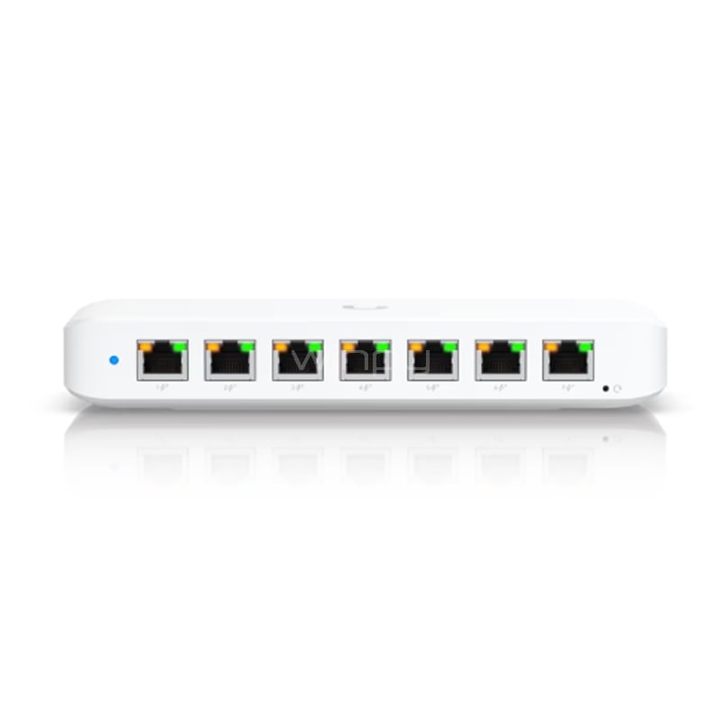 Switch Ubiquiti UniFi Ultra de 8 Puertos (Gigabit, L2, 16 Gbps, PoE+, 42W)