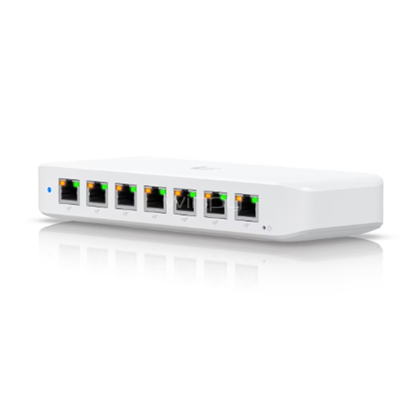 Switch Ubiquiti UniFi Ultra de 8 Puertos (Gigabit, L2, 16 Gbps, PoE+, 42W)