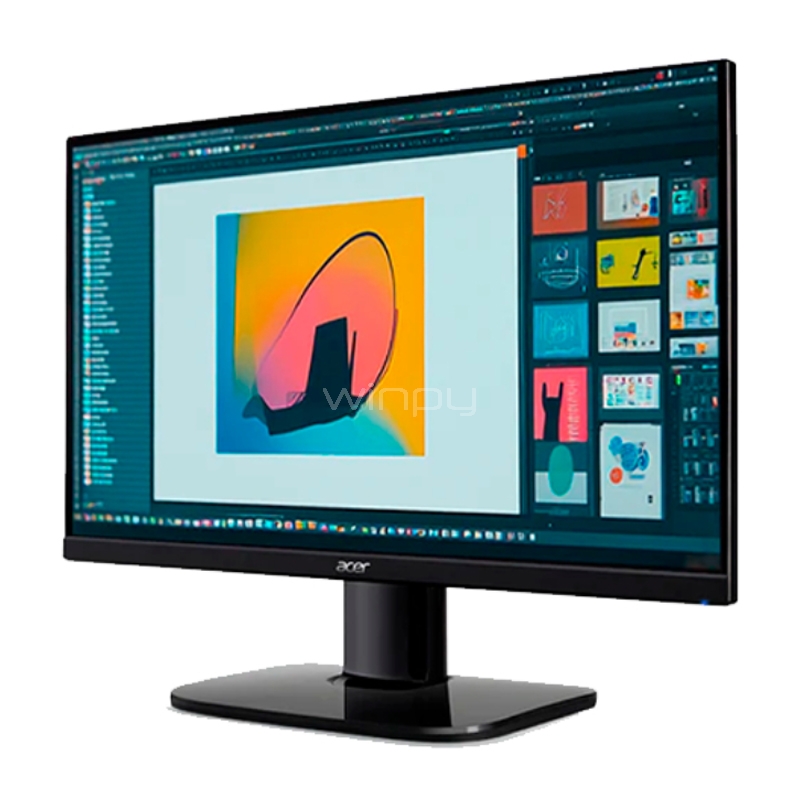 Monitor Acer KC242Y de 23.8“ (VA, Full HD, 100Hz, 1ms, HDMI+VGA, FreeSync, VESA)