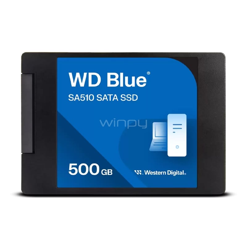 内蔵型SSD Western Digital WD Blue SA510 500GB SSD Disco SSD Western Digital Blue SA510 de 500GB (3D NAND, SATA